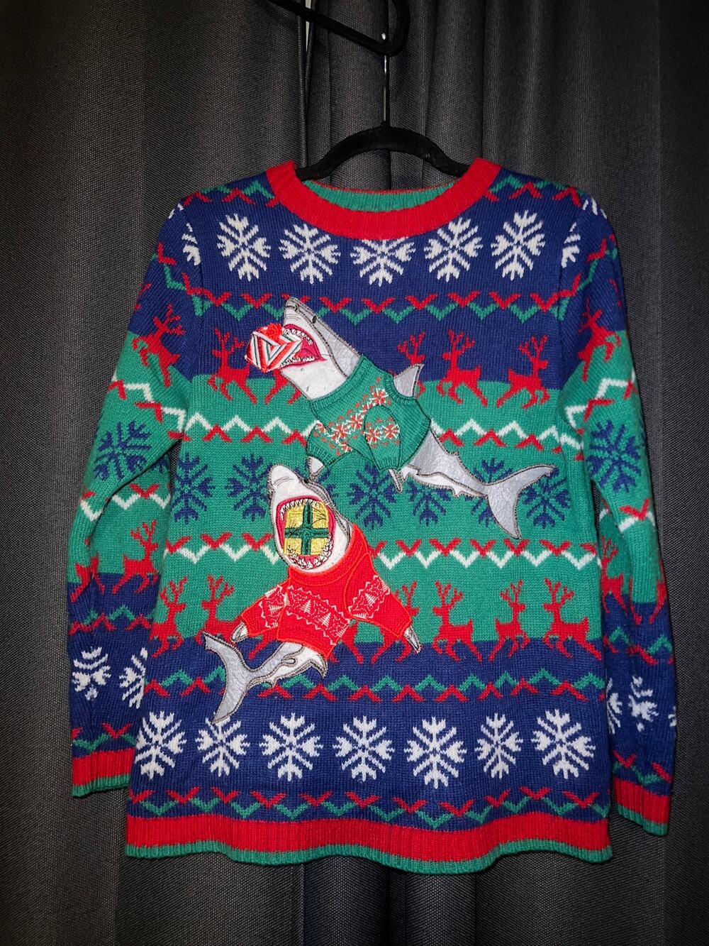 Ugly Christmas Sweater Xmas Size Small Shark